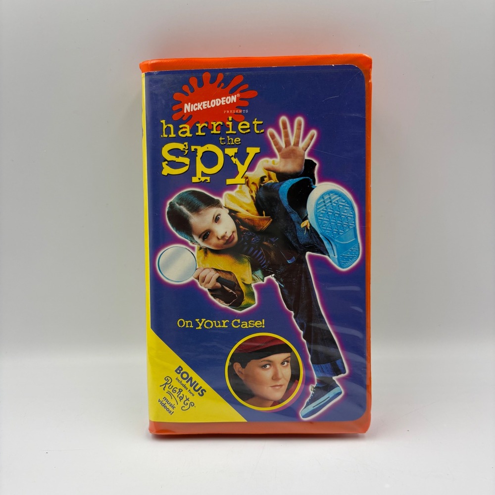 Nickelodeon Harriet the Spy VHS Kids Orange Good 1996 Clamshell Rugrats Bonus